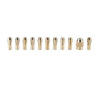 Eminchu Mini Molinillo Eléctrico Juego de Pinzas de Taladro de Cobre 0,5-3,2 Mm para Herramientas Rotativas Durable Resistente Al Desgaste para Entusiastas del Bricolaje Cobre 11 Piezas