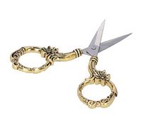 Eminchu Tijeras de Flores Vintage para Manualidades de Estilo Europeo, Herramienta de Bordado Pequeña y Ligera para Costura y Costura, Acero Inoxidable 1 Pieza (GOLD)