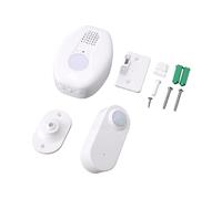 Eminchu Timbre Inalámbrico con Sensor de Movimiento Voz Personalizada | ABS, Detector de Infrarrojos, Alerta de Luz de Sonido de 80 DB, Actualizaciones de Voz MP3 Tipo C, Oficina en Casa, Uso de