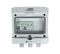EMITER EM-264N_AC Tablero de distribución AC, IP65, SPD AC Noark tipo 2, interruptor de sobrecorriente 16A 1-F, RCD tipo A 40A/300mA