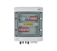 EMITER EM-528_DCAC Tablero de distribución DCAC, IP65, SPD DC Dehn 1000V tipo 2, 2 x cadena PV, 2 x MPPT, SPD AC Dehn tipo 2, 16A 3-F, RCD tipo A 40A/300mA
