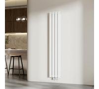 EMKE Radiador de Agua Caliente Blanco 1800 x 304 mm,Panel Doble | 1082W para 12 m², para Baño, Dormitorio o Salón, Montaje en Pared, sin Válvula