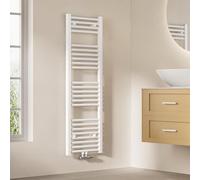 EMKE Radiador de baño, 120 x 40 cm, toallero, conexión Central, radiador de baño, toallero, Toallas, radiador, Toalla, radiador, baño, Toalla, Color Blanco, 427 W