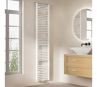 EMKE Radiador de baño, 180 x 40 cm, toallero de conexión Central, radiador de baño, toallero, Toallas, radiador, Toalla, radiador, baño, Toalla, Color Blanco, 618 W