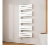 EMKE Radiador Toallero Eléctrico con WiFi Termostato 132x60 cm, Blanco | Toallero Eléctrico de Bajo Consumo, Resistencia Calefactora con Temporizador,Calienta Toallas,Secatoallas,800W