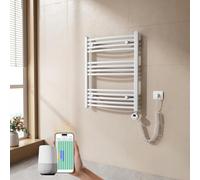 EMKE Radiador Toallero Eléctrico para Baño,75 x 60 cm, 300 W,Blanco | Secatoallas eléctrico con WiFi termostato, Toallero Electrico Baño