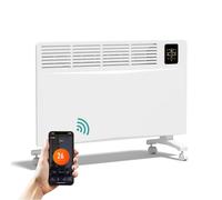 EMKE Smart - Calefactor eléctrico (2000 W, convector inalámbrico, ahorro de energía, para montaje en pared y dispositivo de pie, control por aplicación), color blanco