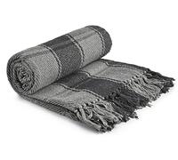 Emma Barclay Frisco - Manta Tradicional de algodón Reciclado para sofá o Silla, Color Gris carbón, 50 x 60 cm (127 x 152 cm)