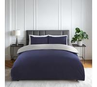 Emma Barclay Lyla - Juego de edredón Reversible en Azul Marino/Gris, tamaño King