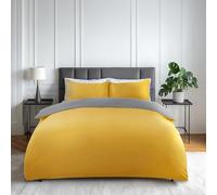 Emma Barclay Lyla - Juego de edredón Reversible en Ocre/Gris, tamaño King
