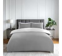 Emma Barclay Lyla - Juego de edredón Reversible para Cama de Matrimonio, Color Gris y Blanco