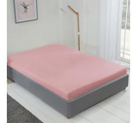 Emma Barclay Lyla - Sábana Bajera Ajustable para Cama de Matrimonio, Color Rosa Rubor