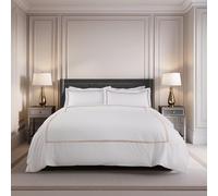 Emma Barclay Mayfair - Juego de edredón Bordado con Funda de Almohada Oxford en Color Gris Pardo, Cama Doble