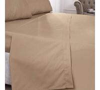 Emma Barclay Sábana de percal para Cama Doble, 50% algodón, polialgodón, poliéster, Capuchino