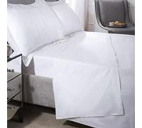 Emma Barclay Sábana encimera de algodón Egipcio de 200 Hilos en Color Blanco para Cama Super King