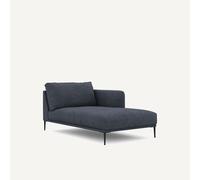 EMMANUEL GALLINA X AM.PM Chaise longue de algodón y lino Oscar, diseño de Emmanuel Gallina. Color Azul Oscuro