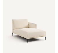 EMMANUEL GALLINA X AM.PM Chaise longue de poliéster, Oscar, diseño de Emmanuel Gallina. Color Marfil