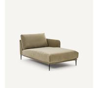 EMMANUEL GALLINA X AM.PM Chaise longue en terciopelo de lino, OSCAR. Color tilo