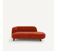 EMMANUEL GALLINA X AM.PM Sofá Chaiselongue, Terciopelo, ROSEBURY, Diseño De Emmanuel Gallina. Talla talla única. Color Rojo cinabrio