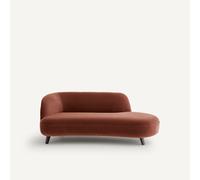 EMMANUEL GALLINA X AM.PM Sofá Chaiselongue, Terciopelo, ROSEBURY, Diseño De Emmanuel Gallina. Talla talla única. Color Terracota