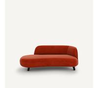 EMMANUEL GALLINA X AM.PM Sofá Chaiselongue, Terciopelo, ROSEBURY, Diseño De Emmanuel Gallina. Talla talla única. Color Rojo cinabrio
