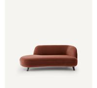 EMMANUEL GALLINA X AM.PM Sofá Chaiselongue, Terciopelo, ROSEBURY, Diseño De Emmanuel Gallina. Talla talla única. Color Terracota