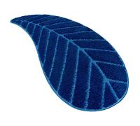 emmevi Alfombra de baño con hojas suaves y absorbentes, para dormitorio, ducha, bañera, antideslizante, mod. Fiji, azul