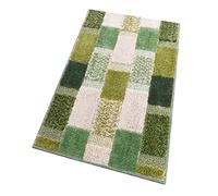 emmevi Alfombra de baño suave antideslizante absorbente suave para ducha mod.lila 60 x 140 cm, color verde
