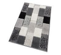 emmevi Alfombra de baño suave antideslizante absorbente suave para ducha mod.lila 60 x 140 cm, gris