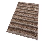 emmevi Alfombra de baño y ducha suave Shaggy absorbente antideslizante lavable 60 x 120 cm marrón