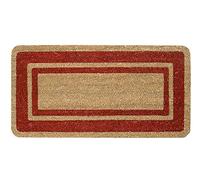 Emmevi Cocco Bordo - Felpudo de fibra de coco natural con parte trasera antideslizante, alfombra, rascador para exterior, puerta, entrada cm 50 x 100 burdeos