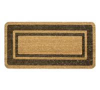 emmevi Felpudo de coco grande, 60 x 120 cm, elegante y resistente, entrada antideslizante, mod. coco borde 60 x 120 marrón