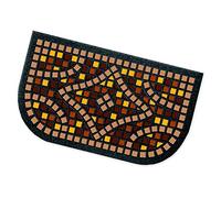 emmevi Felpudo de goma semiluna antideslizante, 40 x 70 cm, alfombra flexible, suave, entrada interior exterior, modelo Semiluna (G)