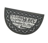emmevi - Felpudo de goma semiluna, antideslizante, 40 x 70 cm, flexible y suave, para entrada interior y exterior, modelo semilla (D)