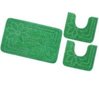 emmevi Moorea - Juego de 6 Alfombrillas de Baño con Diseño de Flores, Suaves, Antideslizantes, Absorbentes, Lavables