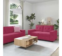Emmtore Juego de Sofá 3 pcs Rojo Viento 221 x 80 x 80 cm Terciopelo