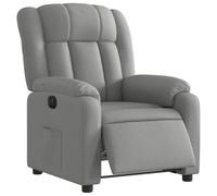 Emmtore Sillón Reclinable Eléctrico, Silla con Respaldo Reposabrazos, Sillón Orejero Ajustable, Asiento para Personas Mayores, Tela Gris Claro