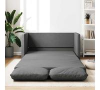 Emmtore Sofá Cama de Suelo 2 en 1 Tela Gris Oscuro 112x174x55 cm