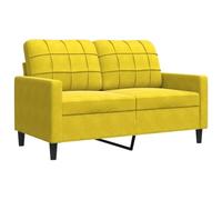 Emmtore Sofá de 2 plazas Terciopelo Amarillo 120 cm- Loveseat Tapizado para Salón