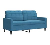 Emmtore Sofá de 2 plazas Terciopelo Azul 140 cm, sofá, loveseat, sofá de salón, sofás, sofá tapizado, Asientos de salón