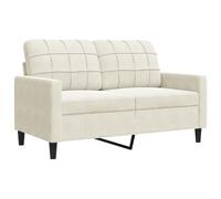 Emmtore Sofá de 2 plazas Terciopelo Color Crema 120 cm, sofá, loveseat, sofá de salón, sofás, sofá tapizado, Asientos de salón