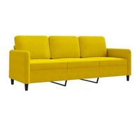 Emmtore Sofá de 3 plazas Terciopelo Amarillo 180 cm, Sofá con Reposabrazos Respaldo, Sofá Biplaza Tapizado
