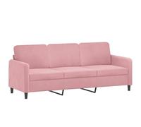 Emmtore Sofá de 3 plazas Terciopelo Rosa 180 cm, Sofá con Reposabrazos Respaldo, Sofá Biplaza Tapizado