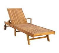 Emmtore Tumbona 1-Persona Marrón Madera de Teca Maciza