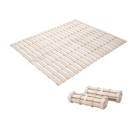 EMOOR Cama Láminas Enrollables de Madera Franco-Roll 160 x 200 cm para Futón Japonés (Natural), Paulownia sin Pintar Minimalista Tatami Dormir en Suelo