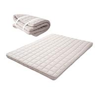 EMOOR Futón Japonés Plegable (Japanese Folding Futon Mattress) Acolchado Machi 160 x 202 cm Gris, Plegable con Correas Elásticas para Dormir en el Suelo Cama de Invitados Tatami