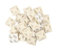 EMOS - 25 unidades de sujetacables autoadhesivos, 3 x 3 cm - Soporte 3M para bridas - Plástico ABS, alta resistencia, resistente al frío y al calor -40 °C - 80 °C - para uso en interiores - blanco