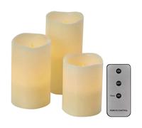 EMOS 3x Vela de Cera LED Decoración, 3x AAA, Controlador