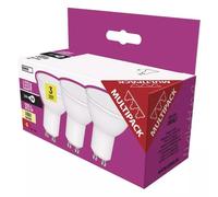EMOS Bombilla LED Classic MR16, GU10, 4.5W, Blanco Cálido (Pack de 3 uds.)