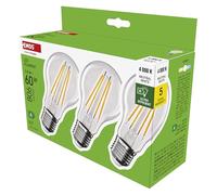 EMOS Bombilla LED filamento A60 E27 Clase A Blanco neutro 806 lm 3,8 W 50.000 h Ángulo 300°
